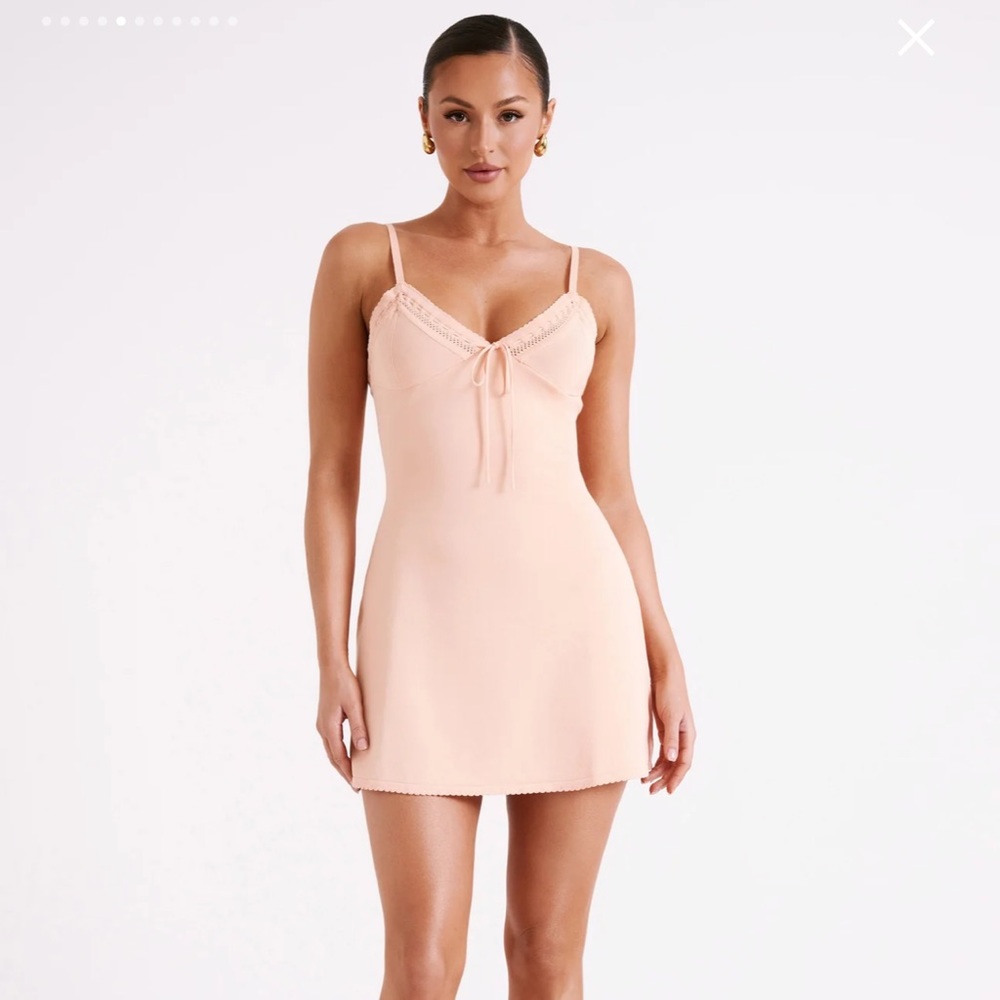Meshki soft peach mini dress